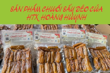 Sản phẩm Chuối sấy dẻo của HTX Hoàng Huynh 