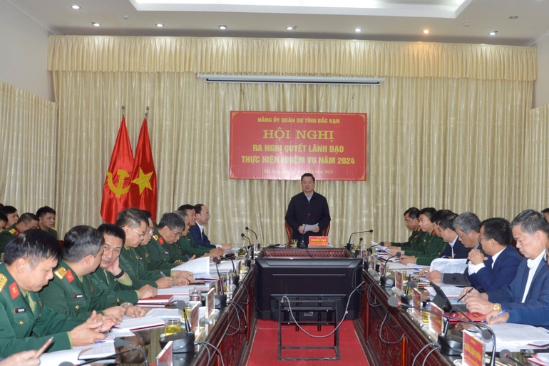 Đảng ủy Quân sự tỉnh Bắc Kạn: Ra nghị quyết lãnh đạo thực hiện nhiệm vụ năm 2024